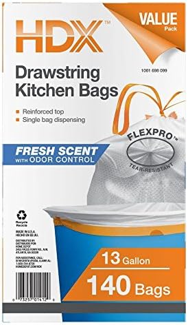 Bolsa de Cocina HDX Flexpro de 13 Galones con Aroma Fresco (Paquete de 140) - imagen 1