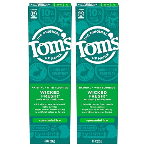 Pasta de Dientes Natural Tom's of Maine Wicked Fresh! con Flúor, Menta, 4.7 oz. Paquete de 2 - imagen 3