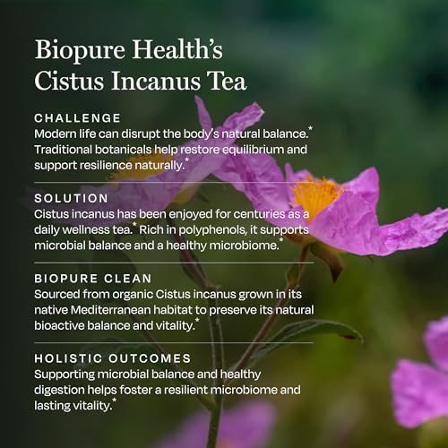 Té Suelto BioPure de Cistus – Cistus Incanus y Cistus Albidus Orgánicos Ricos en Polifenoles y Bioflavonoides para Apoyar la Inmunidad y la Salud - imagen 4