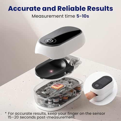 Oxímetro de Pulso Bluetooth para Dedo, Monitor Inteligente de Saturación de Oxígeno en Sangre con App para Deportes y Aviación, Lector Preciso de - imagen 2