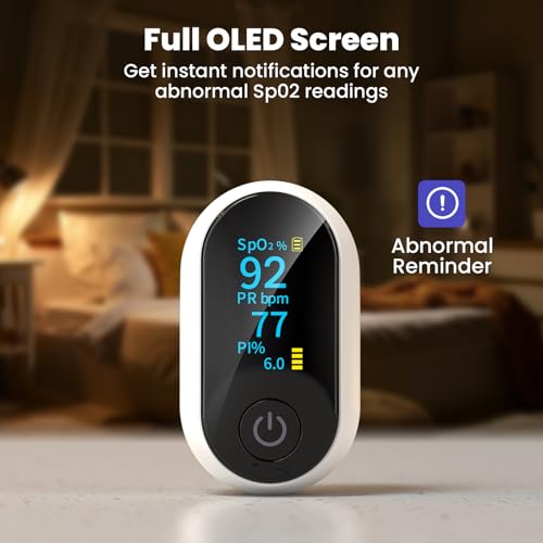 Oxímetro de Pulso Bluetooth para Dedo, Monitor Inteligente de Saturación de Oxígeno en Sangre con App para Deportes y Aviación, Lector Preciso de - imagen 3