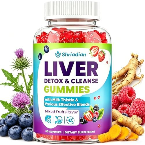 Gomitas Detoxificantes y Reparadoras para el Hígado - 2000mg de Cardo Mariano, 23 en 1 con Raíz de Diente de León, Glutatión y Cúrcuma - Apoyo - imagen 1