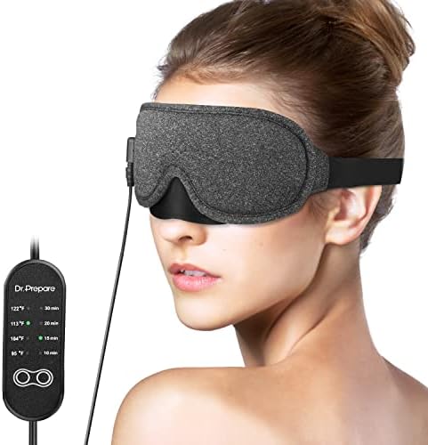 Mascarilla Térmica para Ojos DR.PREPARE con Control de Temperatura y Temporizador, Compresa Caliente USB para Ojos Secos, Sueño, Blefaritis, Ojeras y - imagen 1