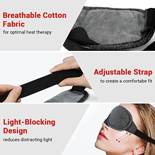 Mascarilla Térmica para Ojos DR.PREPARE con Control de Temperatura y Temporizador, Compresa Caliente USB para Ojos Secos, Sueño, Blefaritis, Ojeras y - imagen 5