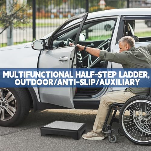 Escalón Plegable para Adultos y Personas Mayores, Asistente de Escalera Portátil, Antideslizante, 450 lbs de Capacidad (Gris) - imagen 2