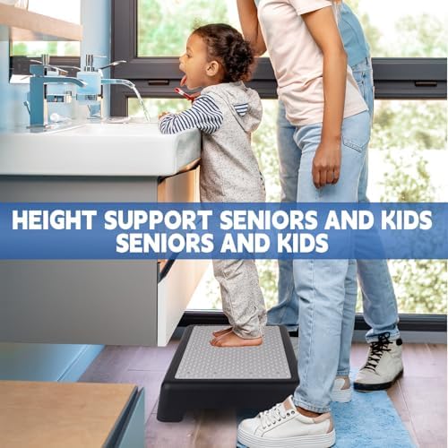 Escalón Plegable para Adultos y Personas Mayores, Asistente de Escalera Portátil, Antideslizante, 450 lbs de Capacidad (Gris) - imagen 4