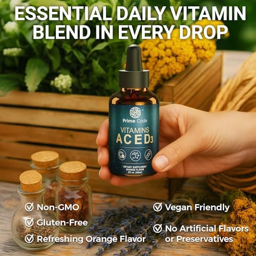 Suplemento Líquido de Vitamina A Code para Hombres y Mujeres con Vitaminas C, E y D3, Gotas de Vitamina A C E D3 para Adultos, No GMO, Absorción - imagen 6