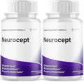 Paquete de 2 Cápsulas Neurocept, Suplemento Cerebral Oficial con Ingredientes Naturales, Fórmula Avanzada de Máxima Potencia para Hombres y Mujeres - imagen 1
