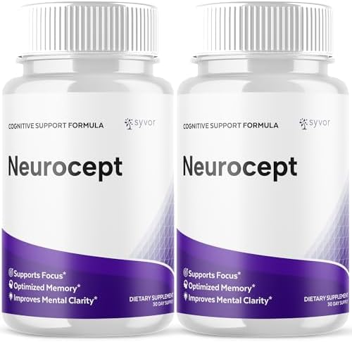 Paquete de 2 Cápsulas Neurocept, Suplemento Cerebral Oficial con Ingredientes Naturales, Fórmula Avanzada de Máxima Potencia para Hombres y Mujeres - imagen 1
