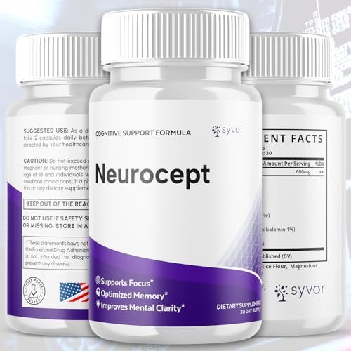 Paquete de 2 Cápsulas Neurocept, Suplemento Cerebral Oficial con Ingredientes Naturales, Fórmula Avanzada de Máxima Potencia para Hombres y Mujeres - imagen 2