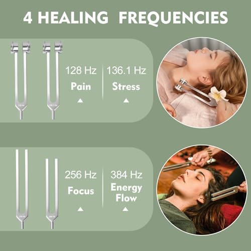 Set de Tenores para Sanación, Incluye Tenores de 128Hz, 136.1Hz, 256Hz, 384Hz, Tenores Sin Peso y Con Peso, Activador, Instrumentos Médicos para - imagen 3