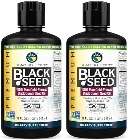 Aceite de Semilla Negra Premium Amazing Herbs - Sin Gluten, No GMO, Prensado en Frío, Apoya la Digestión, Inmunidad y Función Cerebral - 4 Fl Oz - imagen 8
