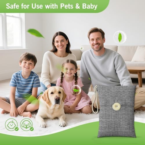 Bolsas de Carbón Activado para Absorción de Olores - Purificador de Aire para Hogar y Auto, 15 Paquetes de 100g, Seguro para Mascotas - imagen 3