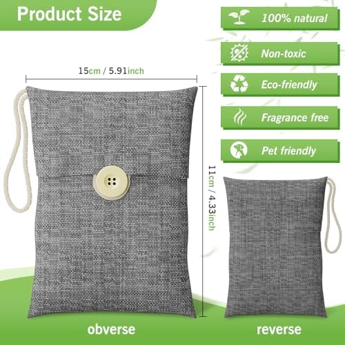 Bolsas de Carbón Activado para Absorción de Olores - Purificador de Aire para Hogar y Auto, 15 Paquetes de 100g, Seguro para Mascotas - imagen 5