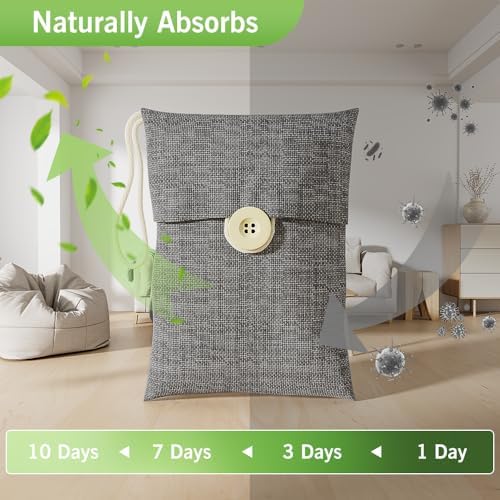 Bolsas de Carbón Activado para Absorción de Olores - Purificador de Aire para Hogar y Auto, 15 Paquetes de 100g, Seguro para Mascotas - imagen 7