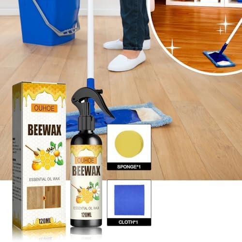 OUKPANE 3 Piezas Spray de Cera de Abeja Natural, Pulidor y Limpiador de Muebles, Cera para Madera, Ideal para Sala, Cocina y Pisos de Madera (360ML) - imagen 5