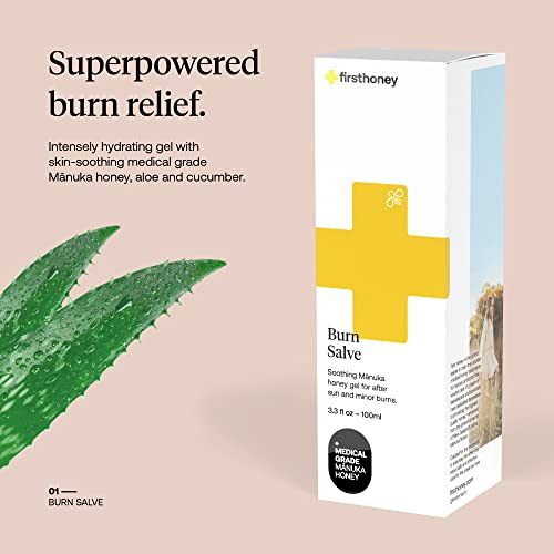 FIRST HONEY® Ungüento para Quemaduras | Gel de Aloe Vera con Miel de Manuka de Grado Médico | Remedio Natural para Quemaduras Solares y Menores | - imagen 2