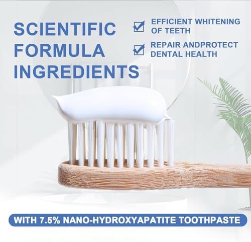 Pasta Dental Beamach con Hidroxiapatita 7.5%, Blanqueadora y Reparadora, Protege el Esmalte, Sin Flúor, Sabor Menta Suave, Aliento Fresco - imagen 5