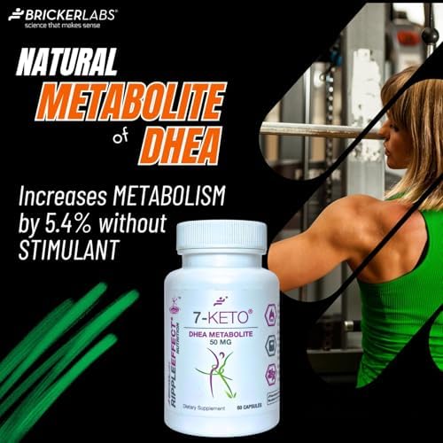 Suplemento Dietético Bricker Labs 7-Keto DHEA Metabolito 50 mg para Soporte Metabólico y Equilibrio Energético, 60 Cápsulas - imagen 3