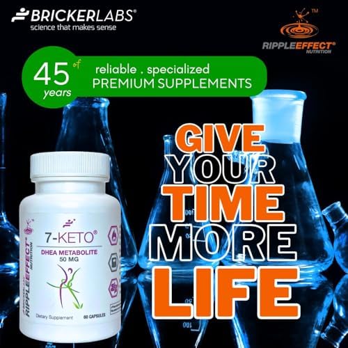 Suplemento Dietético Bricker Labs 7-Keto DHEA Metabolito 50 mg para Soporte Metabólico y Equilibrio Energético, 60 Cápsulas - imagen 8