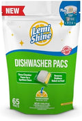 Lemi Shine Detergente Natural para Lavavajillas en Paquetes con Limpiador - Suministros de Limpieza Ecológicos - 31.8 oz (65 Piezas) - imagen 1
