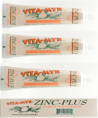 Pasta de Dientes VITA-MYR Zinc Plus 4 oz - Paquete de 3 Unidades - imagen 1