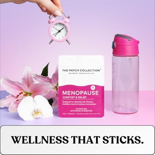 The Patch Collection® - Parche de Soporte para la Menopausia para Mujeres | Calores, Sudores Nocturnos, Fatiga, Ánimo, Sueño | 100% Natural y Vegano, - imagen 2