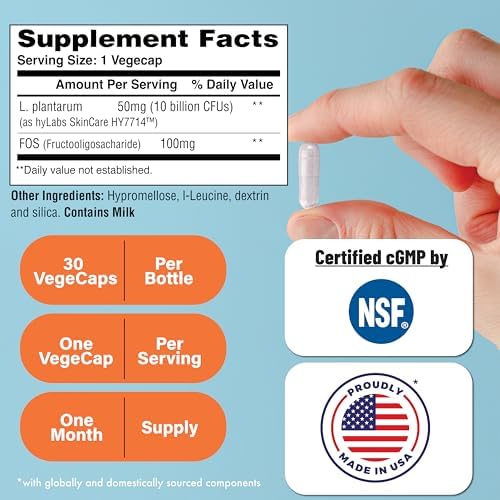 Health Thru Nutrition Skineu - Probiótico + Prebiótico para la Piel | Apoya la Hidratación y Elasticidad | Ingredientes Clínicamente Estudiados | 30 - imagen 2