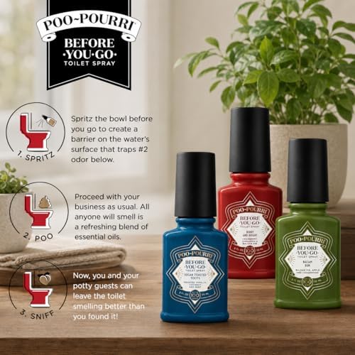 Poo-Pourri Spray para Inodoro, Set de Regalo Pack Holiday - Balsamo de Bayas y Brillo y Toots Azucarados, Incluye 3 Botellas de 2 Onzas - imagen 3