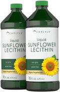 Carlyle Lecitina de Girasol Líquida | 16 fl oz | Paquete de 2 | Vegana, Vegetariana, Sin OGM, Sin Soja ni Gluten - imagen 1