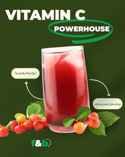 Polvo de Acerola Orgánica Congelada F&B Superfoods (8oz) - Polvo de Vitamina C Orgánica para Refuerzo Inmunológico, Batidos y Jugo de Cereza, Origen - imagen 2