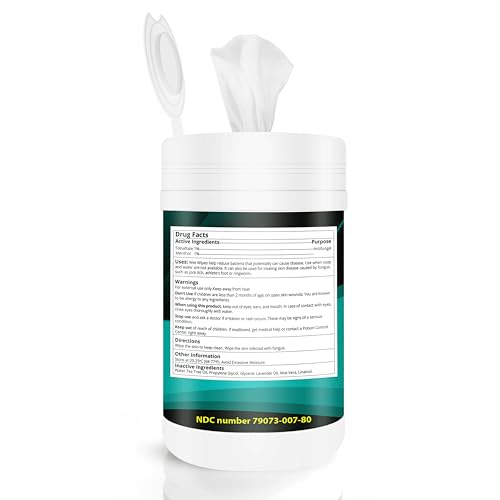 Toallitas Corporales Natouch, No Tóxicas, Libres de Alcohol, Toallitas Naturales para Cuidado de la Piel, Ayuda para Pie de Atleta, Picazón y Tiña. - imagen 6