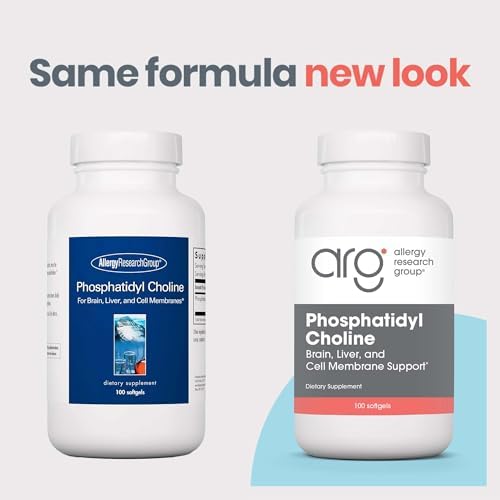 Suplemento de Fosfatidilcolina ARG de Allergy Research Group - 385 mg - Soporte para Cerebro, Hígado y Membranas Celulares - Cápsulas de Soja - 100 - imagen 2