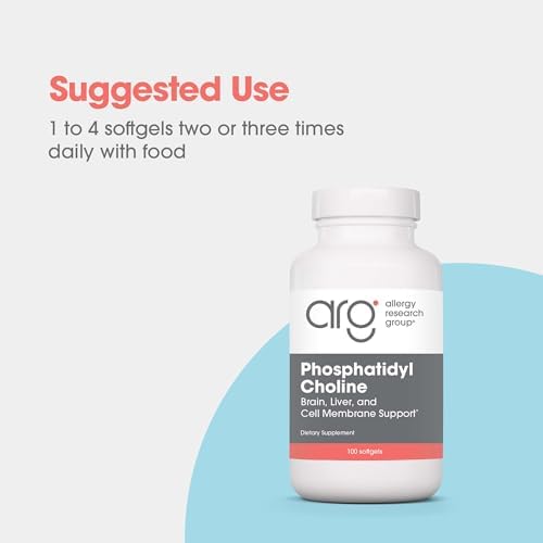 Suplemento de Fosfatidilcolina ARG de Allergy Research Group - 385 mg - Soporte para Cerebro, Hígado y Membranas Celulares - Cápsulas de Soja - 100 - imagen 3