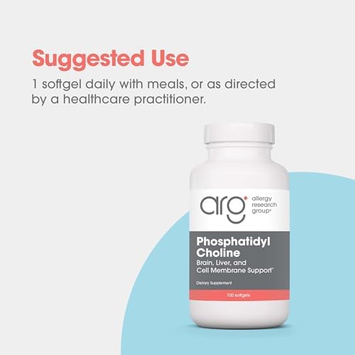 Suplemento de Fosfatidilcolina ARG de Allergy Research Group - 385 mg - Soporte para Cerebro, Hígado y Membranas Celulares - Cápsulas de Soja - 100 - imagen 6