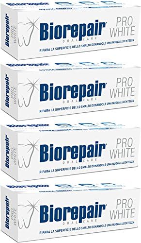 Pasta Dental Blanqueadora Biorepair Pro White con microRepair - 2.5 oz (75ml) Tubos (Paquete de 4) [Importación Italiana] - imagen 1