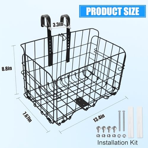 Accesorio para Scooter de Rodilla con Canasta, Canasta de Alambre Removible, Compatible con la Mayoría de Modelos, Instalación Fácil, Diseño - imagen 3