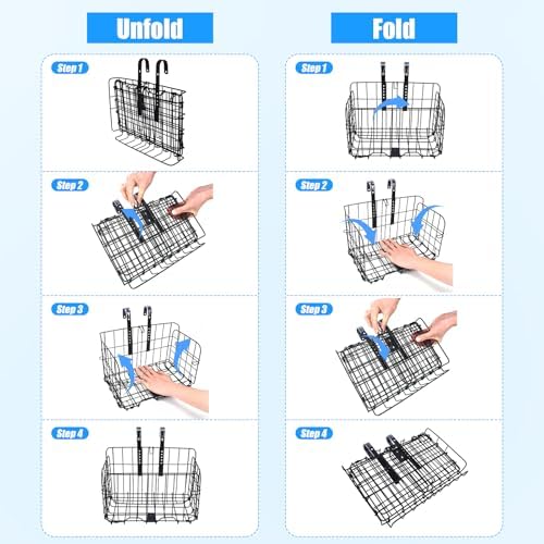 Accesorio para Scooter de Rodilla con Canasta, Canasta de Alambre Removible, Compatible con la Mayoría de Modelos, Instalación Fácil, Diseño - imagen 5