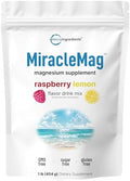 Polvo de Magnesio Calm MiracleMag, 1lb | Suplemento de Citrato de Magnesio | Sabor a Frambuesa y Limón | Apoyo Mineral para la Calma y Relajación | - imagen 1