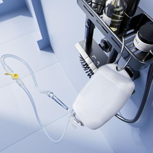 Kit de Bolsa de Enema de Silicona TCFAFA, Capacidad de 2 Cuartos, Manguera de 6.3ft, 5 Puntas de Enema, Válvula de Flujo para Limpieza de Colon en - imagen 3