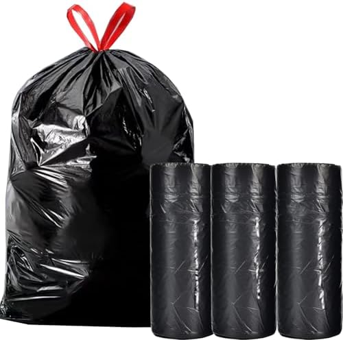 Bolsas de Basura GoodFinely Grandes Negras de 20-21 Galones con Cinta, 28x33.8 pulgadas, Resistentes para Hogar, Cocina, Oficina y Restaurante - imagen 1