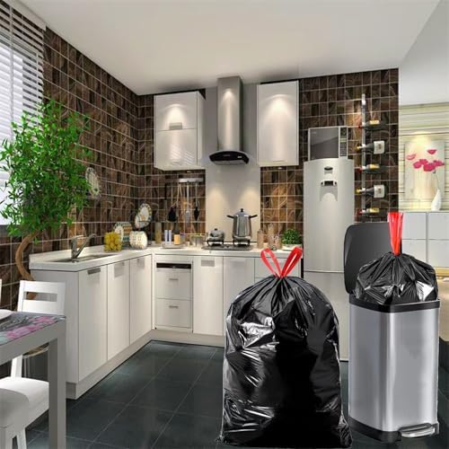 Bolsas de Basura GoodFinely Grandes Negras de 20-21 Galones con Cinta, 28x33.8 pulgadas, Resistentes para Hogar, Cocina, Oficina y Restaurante - imagen 2