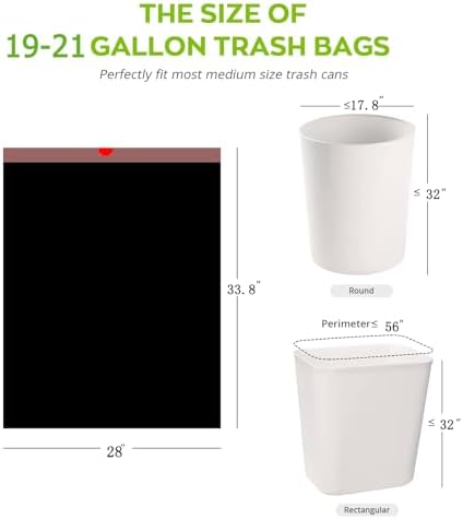Bolsas de Basura GoodFinely Grandes Negras de 20-21 Galones con Cinta, 28x33.8 pulgadas, Resistentes para Hogar, Cocina, Oficina y Restaurante - imagen 7