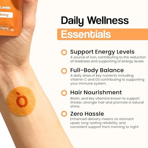 Parche Multivitamínico Vytadose | Crecimiento Capilar para Mujeres | Parches Diarios de Hierro, Biotina y Vitaminas | Vegan, Resistente al Agua | 30 - imagen 4