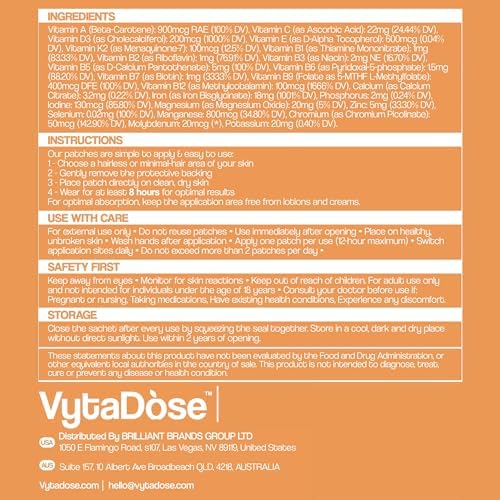 Parche Multivitamínico Vytadose | Crecimiento Capilar para Mujeres | Parches Diarios de Hierro, Biotina y Vitaminas | Vegan, Resistente al Agua | 30 - imagen 8