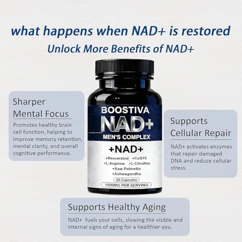 Suplementos UNIKEM Boostiva NAD+ para Hombres, 60 Cápsulas - imagen 3