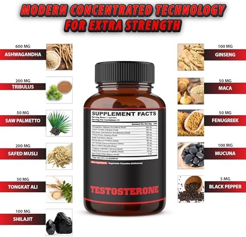Suplemento Agobi Herbal Test Support para Hombres - 2 Paquetes de 60 Cápsulas - Suministro para 2 Meses - imagen 2