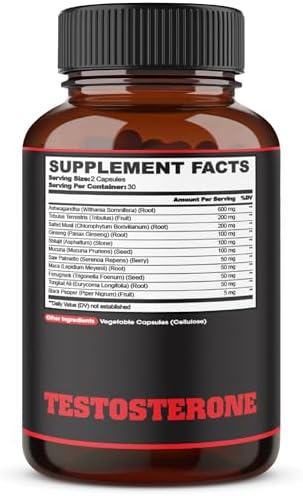 Suplemento Agobi Herbal Test Support para Hombres - 2 Paquetes de 60 Cápsulas - Suministro para 2 Meses - imagen 7