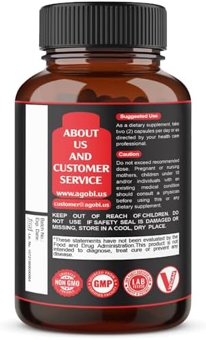 Suplemento Agobi Herbal Test Support para Hombres - 2 Paquetes de 60 Cápsulas - Suministro para 2 Meses - imagen 8