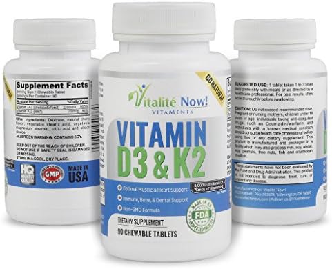 Vitalité Now! Mejor Vitamina D3 2000 IU + K2 - Absorción Optimizada en Forma MK7 para Salud Pulmonar, Huesos Fuertes y Corazón Saludable - Natural - - imagen 3